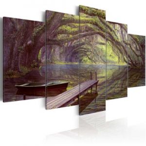Obraz - Pejzaż, jezioro i drzewa